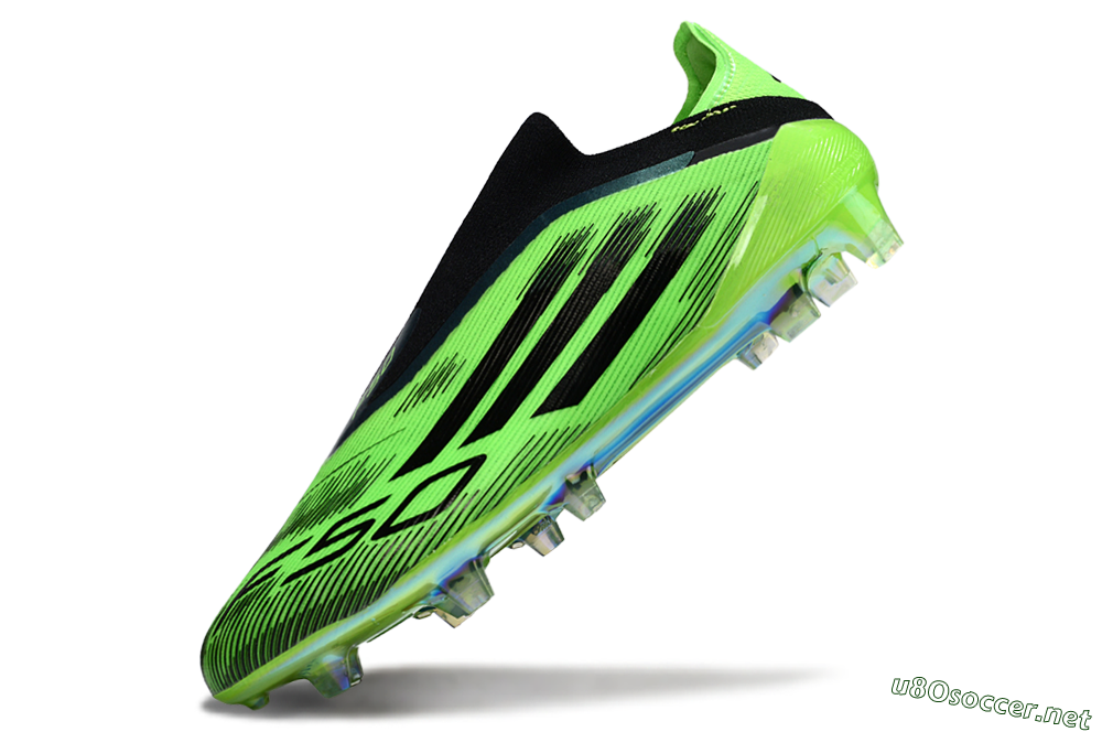 Unisex Adidas F50 Elite Laceless FG Football Boots - Green/Lime Burst/Electric Glow 5