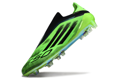 Unisex Adidas F50 Elite Laceless FG Football Boots - Green/Lime Burst/Electric Glow