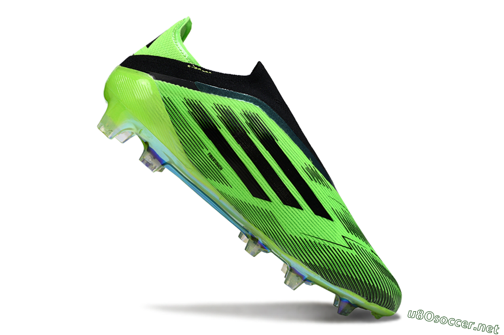 Unisex Adidas F50 Elite Laceless FG Football Boots - Green/Lime Burst/Electric Glow 4