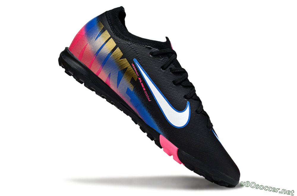 Unisex Nike Air Zoom Mercurial Vapor 16 Elite TF Football Shoes - Black/Electric Blue/Pink Fusion 4
