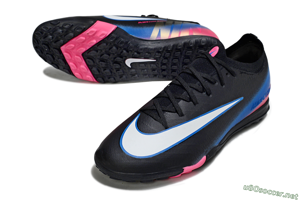 Unisex Nike Air Zoom Mercurial Vapor 16 Elite TF Football Shoes - Black/Electric Blue/Pink Fusion 3