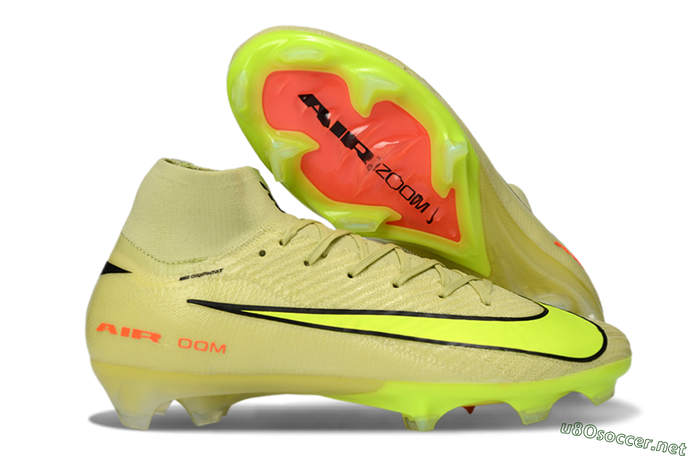 Unisex Nike Air Zoom Mercurial Superfly 10 Elite FG Football Boots - Yellow/Electric Lime/Neon Orange 2