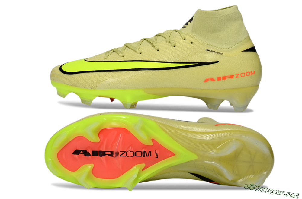 Unisex Nike Air Zoom Mercurial Superfly 10 Elite FG Football Boots - Yellow/Electric Lime/Neon Orange 1