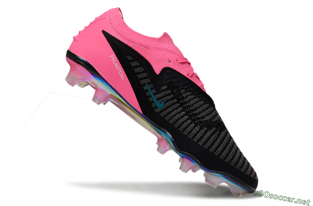 Unisex Nike Phantom 6 Low Elite FG Football Boots - Black/Hot Pink/Teal 4