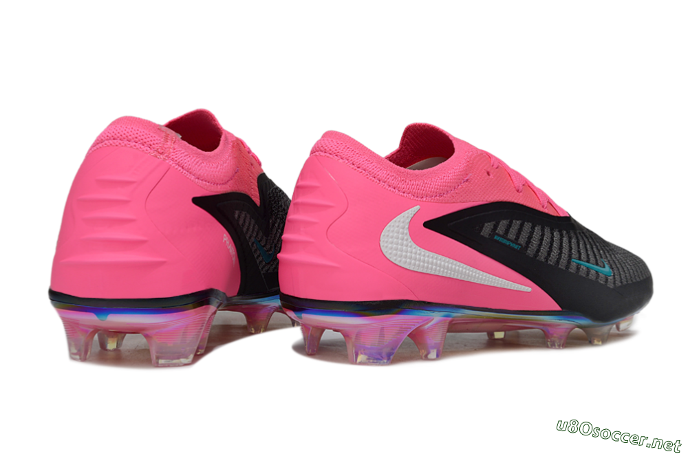 Unisex Nike Phantom 6 Low Elite FG Football Boots - Black/Hot Pink/Teal 6