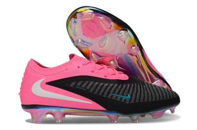 Unisex Nike Phantom 6 Low Elite FG Football Boots - Black/Hot Pink/Teal