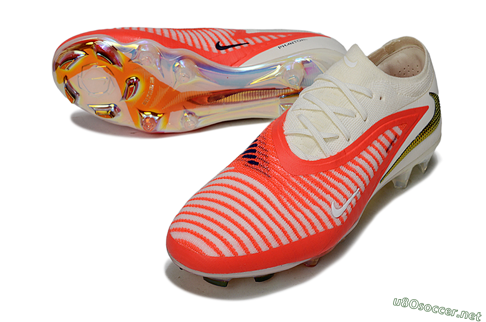 Unisex Nike Phantom 6 Low Elite FG Football Boots - Red/Bright Orange/White 3