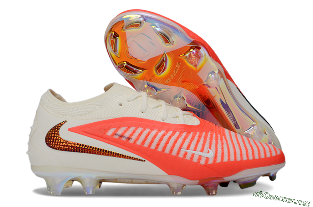 Unisex Nike Phantom 6 Low Elite FG Football Boots - Red/Bright Orange/White 2