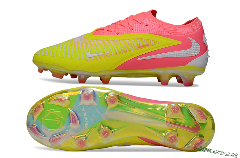 Unisex Nike Phantom 6 Low Elite FG Football Boots - Pink/Highlighter Yellow/Fluorescent Pink 1