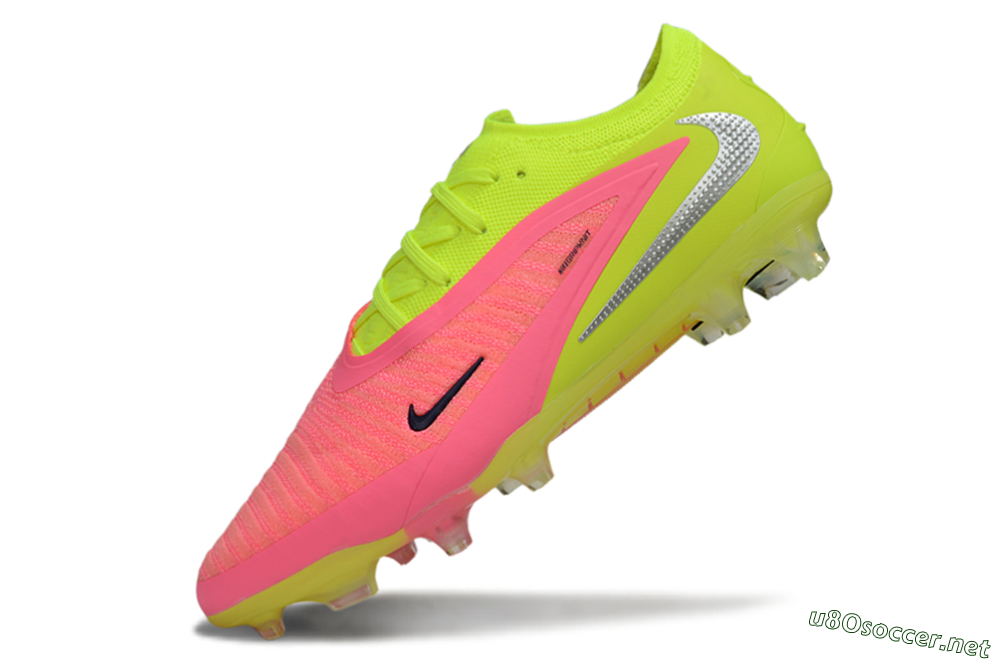 Unisex Nike Phantom 6 Low Elite FG Football Boots - Pink/Lime Green/Hot Pink 5