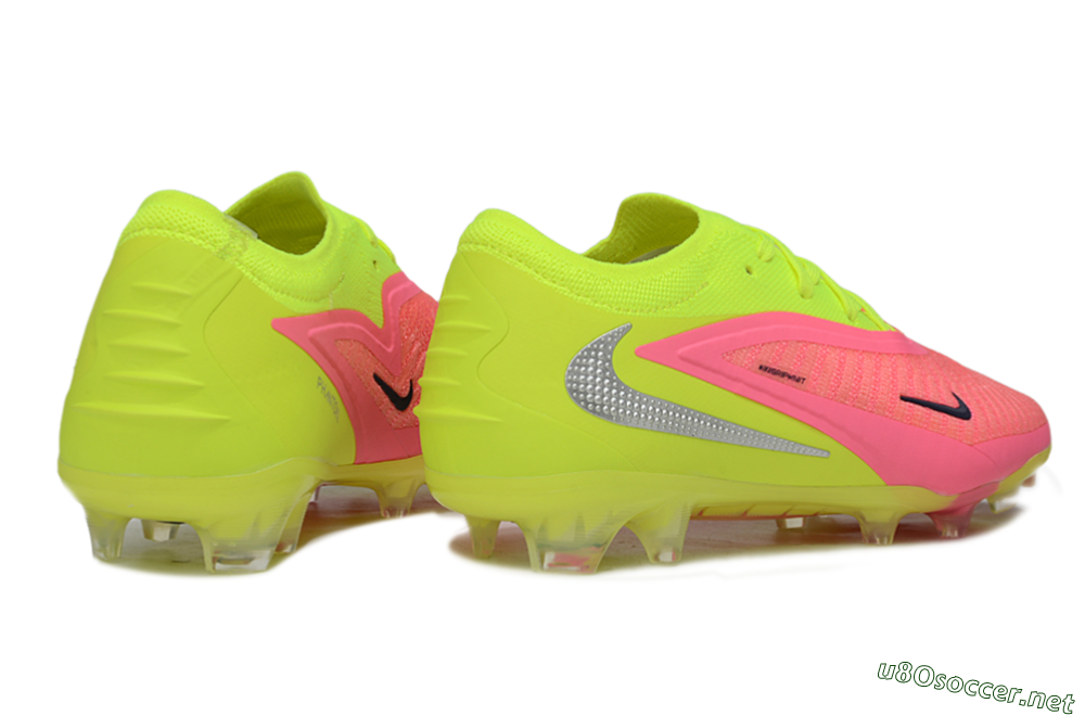 Unisex Nike Phantom 6 Low Elite FG Football Boots - Pink/Lime Green/Hot Pink 6