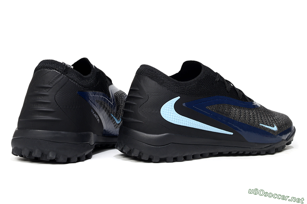 Unisex Nike Phantom 6 Low Elite TF Football Shoes - Black/Navy Blue/Light Blue 6