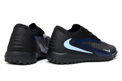 Unisex Nike Phantom 6 Low Elite TF Football Shoes - Black/Navy Blue/Light Blue
