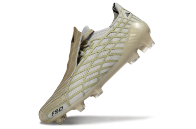 Unisex Adidas F50 Elite FG Football Boots - Beige/Soft Ivory/Faded Gold
