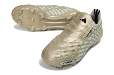 Unisex Adidas F50 Elite FG Football Boots - Beige/Soft Ivory/Faded Gold