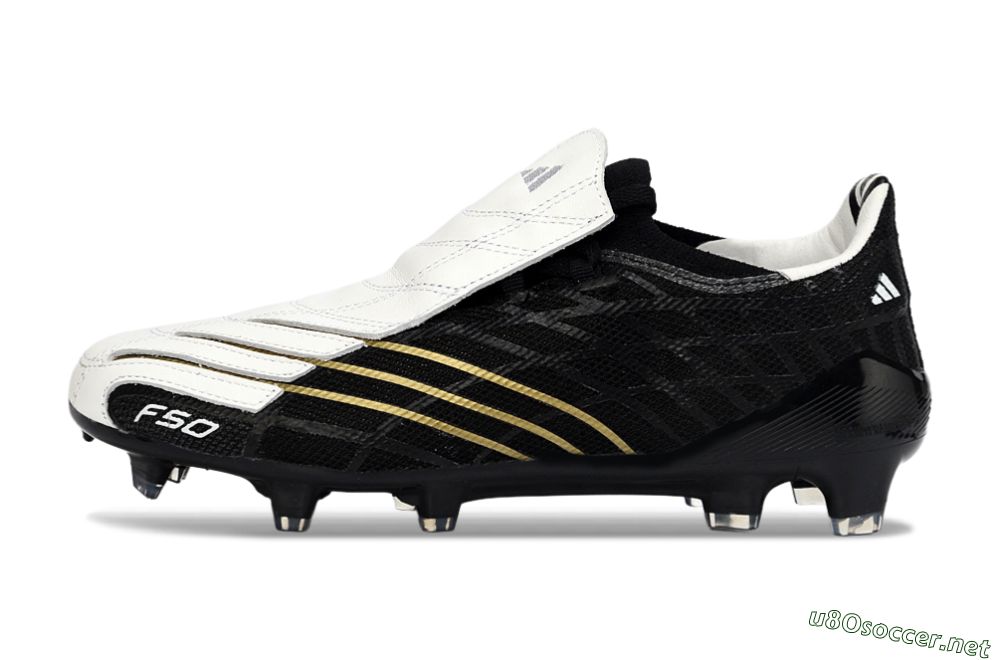 Unisex Adidas F50 Elite FG Football Boots - Black/Classic White/Gold Accent 0