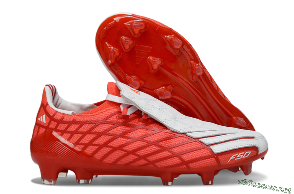 Unisex Adidas F50 Elite FG Football Boots - Red/Fiery Orange/Crimson Red 2