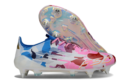 Men's Adidas F50 Elite SG Football Boots - Pink/Camo Blue/Camo Red