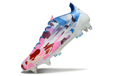 Men's Adidas F50 Elite SG Football Boots - Pink/Camo Blue/Camo Red