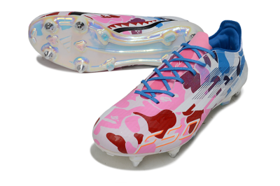 Men's Adidas F50 Elite SG Football Boots - Pink/Camo Blue/Camo Red