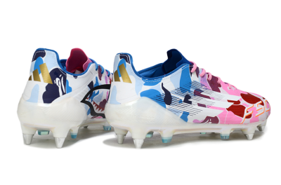 Men's Adidas F50 Elite SG Football Boots - Pink/Camo Blue/Camo Red