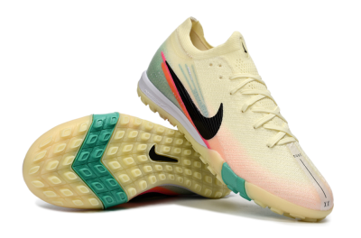 Unisex Nike Air Zoom Mercurial Vapor 16 Elite TF Football Shoes - Yellow/Soft Peach/Seafoam Green