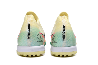 Unisex Nike Air Zoom Mercurial Vapor 16 Elite TF Football Shoes - Yellow/Soft Peach/Seafoam Green