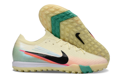 Unisex Nike Air Zoom Mercurial Vapor 16 Elite TF Football Shoes - Yellow/Soft Peach/Seafoam Green