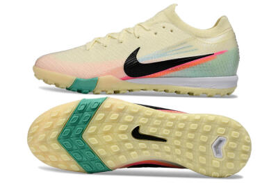 Unisex Nike Air Zoom Mercurial Vapor 16 Elite TF Football Shoes - Yellow/Soft Peach/Seafoam Green