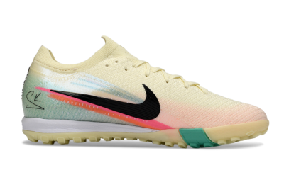 Unisex Nike Air Zoom Mercurial Vapor 16 Elite TF Football Shoes - Yellow/Soft Peach/Seafoam Green