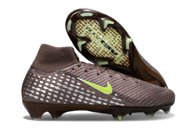 Unisex Nike Air Zoom Mercurial Superfly 10 Elite FG Football Boots - Brown/Yellow/Silver