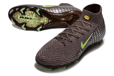 Unisex Nike Air Zoom Mercurial Superfly 10 Elite FG Football Boots - Brown/Yellow/Silver