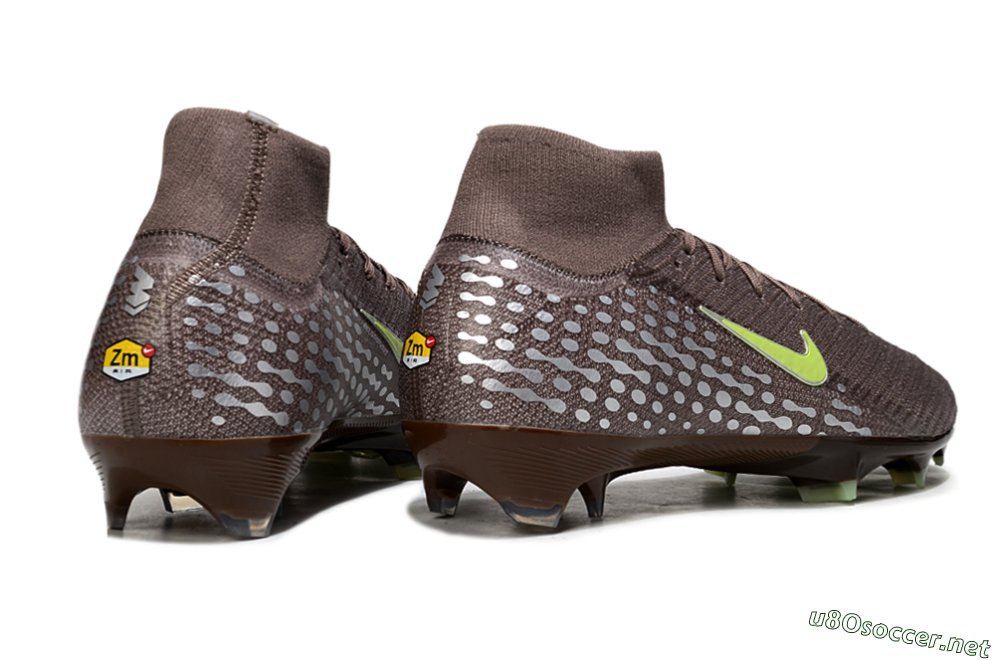 Unisex Nike Air Zoom Mercurial Superfly 10 Elite FG Football Boots - Brown/Yellow/Silver 6