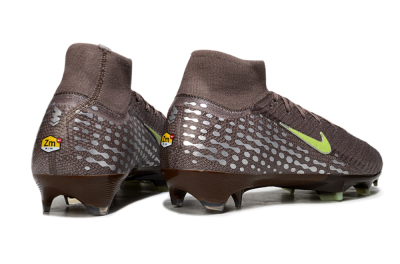 Unisex Nike Air Zoom Mercurial Superfly 10 Elite FG Football Boots - Brown/Yellow/Silver