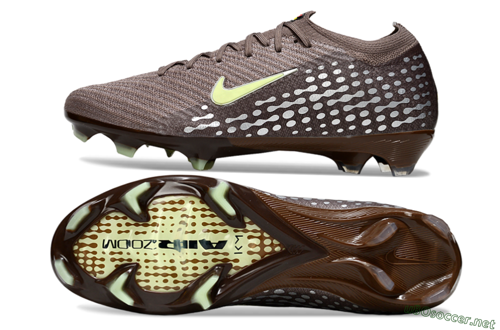 Unisex Nike Air Zoom Mercurial Vapor 16 Elite FG Football Boots - Brown/Yellow/Silver 1