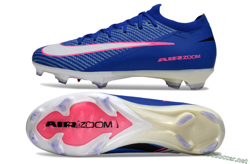 Unisex Nike Air Zoom Mercurial Vapor 16 Elite FG Football Boots - Blue/Pink/Silver 1