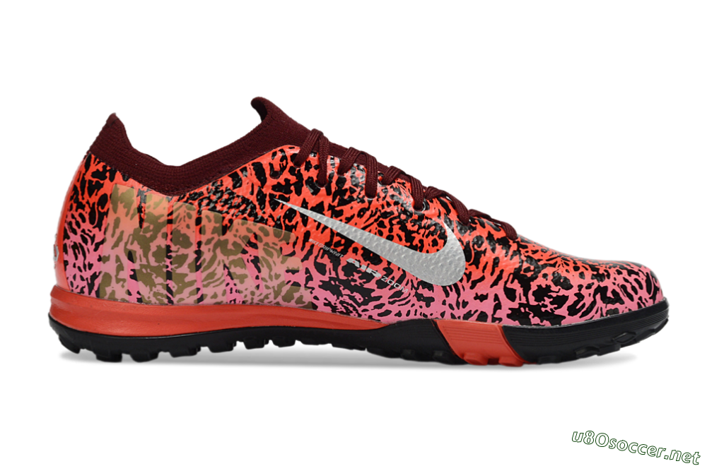Unisex Nike Air Zoom Mercurial Vapor 16 Elite TF Football Shoes - Red/Electric Pink/Metallic Silver 5
