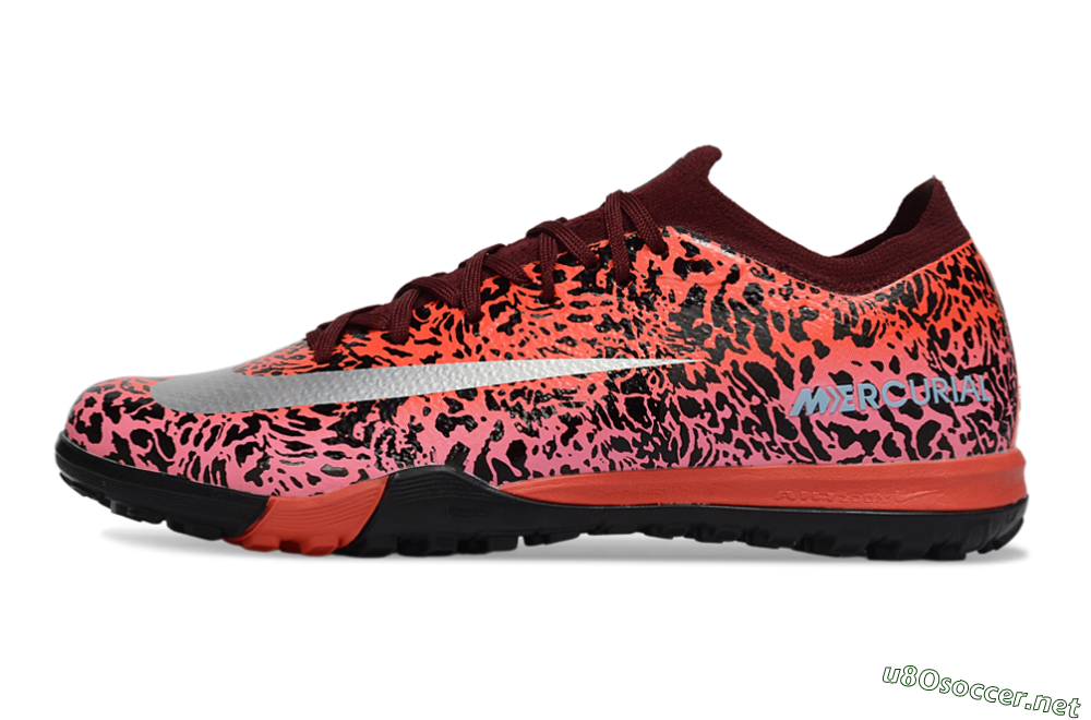 Unisex Nike Air Zoom Mercurial Vapor 16 Elite TF Football Shoes - Red/Electric Pink/Metallic Silver 0