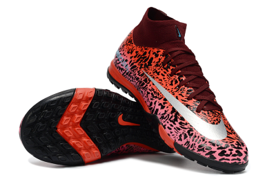 Unisex Nike Air Zoom Mercurial Superfly 10 Elite TF Football Shoes - Red/Coral Burst/Black Shadow
