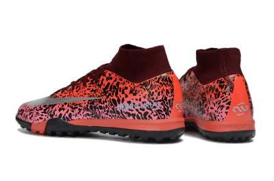 Unisex Nike Air Zoom Mercurial Superfly 10 Elite TF Football Shoes - Red/Coral Burst/Black Shadow