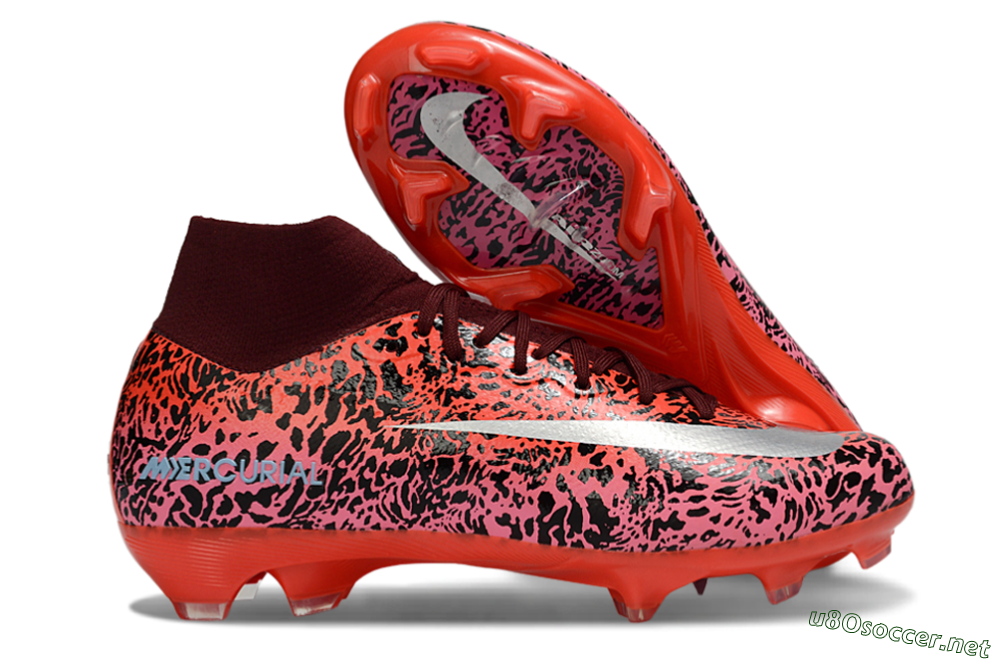 Unisex Nike Air Zoom Mercurial Superfly 10 Elite FG Football Boots - Red/Crimson Blaze/Black Panther 2