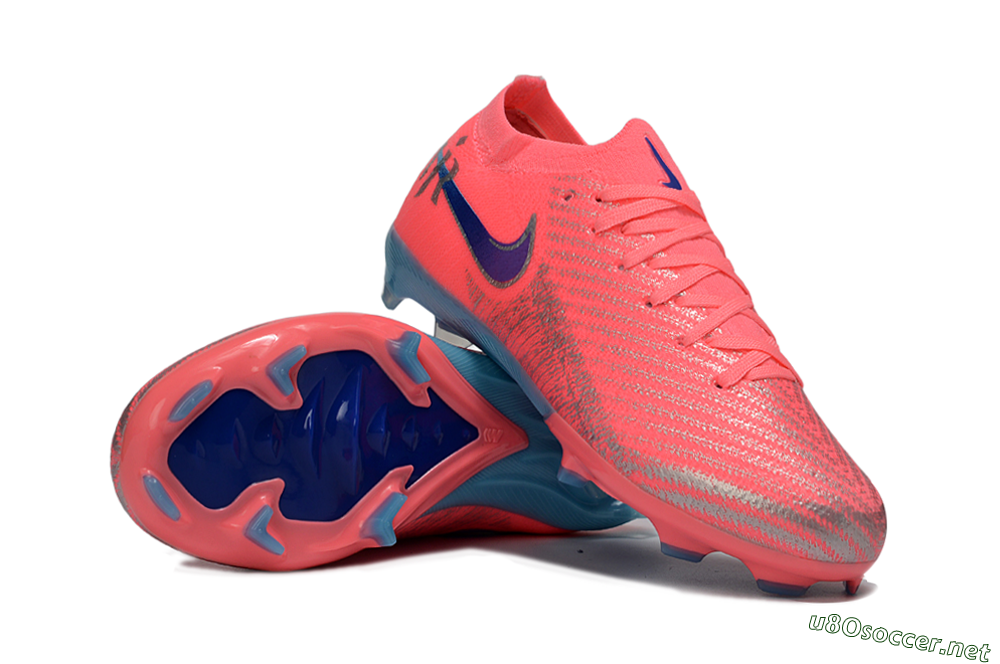 Kids Nike Air Zoom Mercurial Vapor 16 Elite FG Football Boots - Pink/Bright Coral/Deep Ocean 1