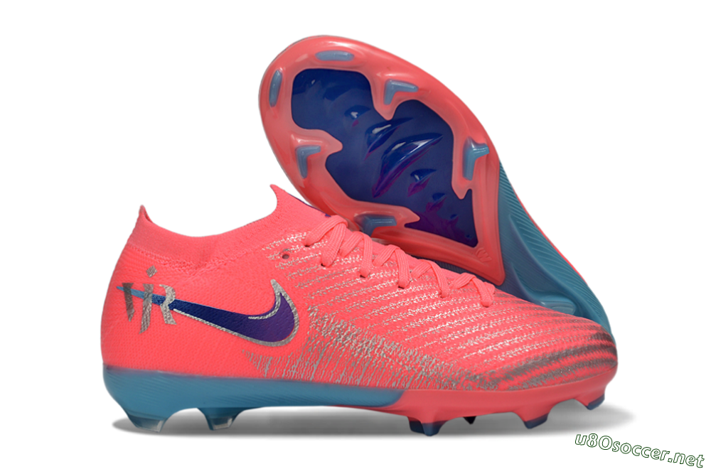 Kids Nike Air Zoom Mercurial Vapor 16 Elite FG Football Boots - Pink/Bright Coral/Deep Ocean 2