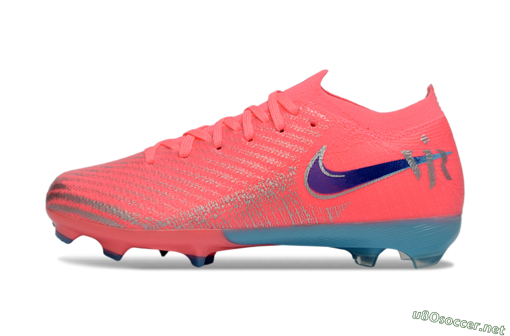 Kids Nike Air Zoom Mercurial Vapor 16 Elite FG Football Boots - Pink/Bright Coral/Deep Ocean 0