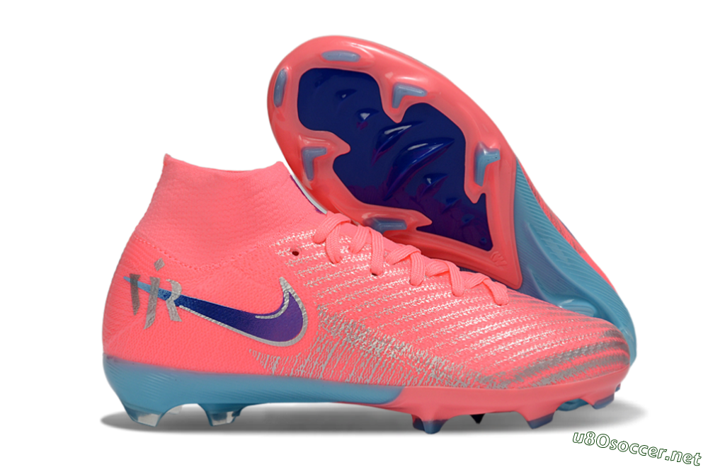Kids Nike Air Zoom Mercurial Superfly 10 Elite FG Football Boots - Pink/Bright Coral/Dark Purple 2