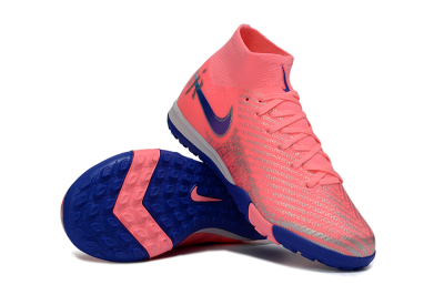 Kids Nike Air Zoom Mercurial Superfly 10 Elite TF Football Shoes - Pink/Electric Pink/Deep Blue