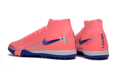 Kids Nike Air Zoom Mercurial Superfly 10 Elite TF Football Shoes - Pink/Electric Pink/Deep Blue