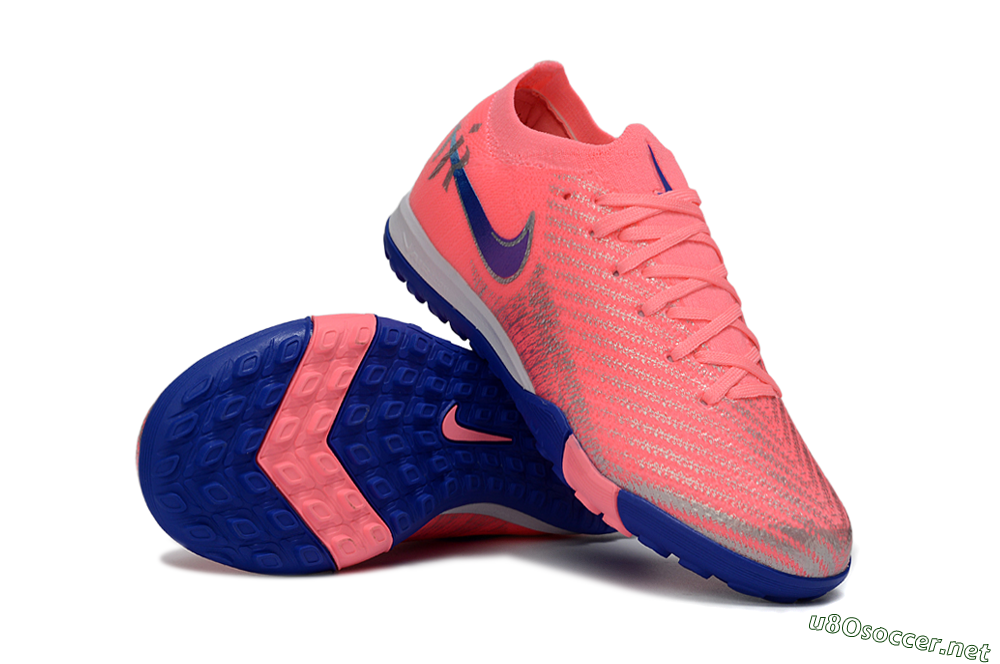 Kids Nike Air Zoom Mercurial Vapor 16 Elite TF Football Shoes - Pink/Electric Pink/Night Blue 1