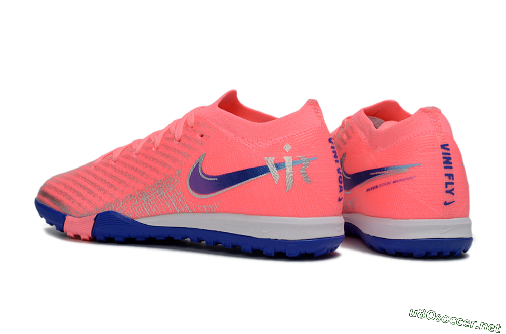 Kids Nike Air Zoom Mercurial Vapor 16 Elite TF Football Shoes - Pink/Electric Pink/Night Blue 4