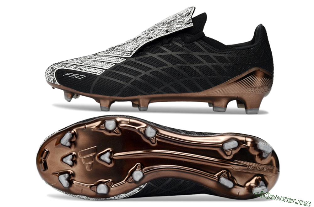 Men's Adidas F50 Elite FG Football Boots - Black/Copper Highlight/White Accents 1